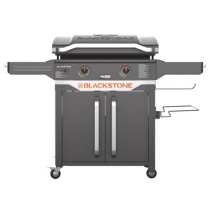 Blackstone ProSeries 2 Burner 28 Propane Griddle with Cabinet and Hood Griddle Sizzle