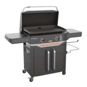 Blackstone ProSeries 2 Burner 28 Propane Griddle with Cabinet and Hood - Griddle Sizzle