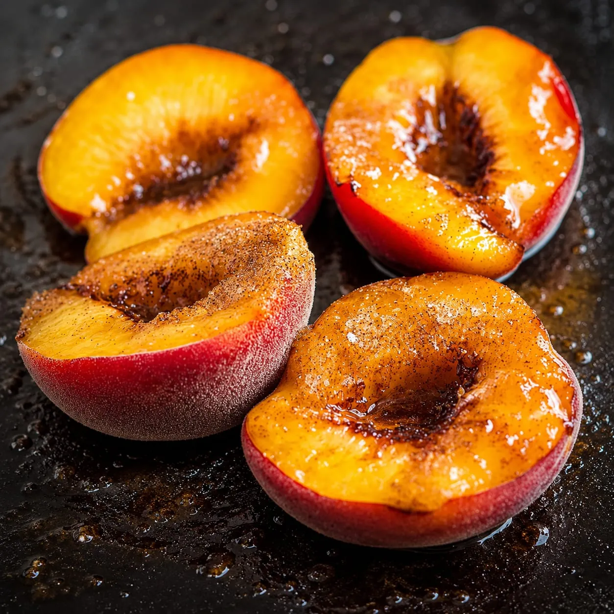 Dessert cooking on a Blackstone griddle