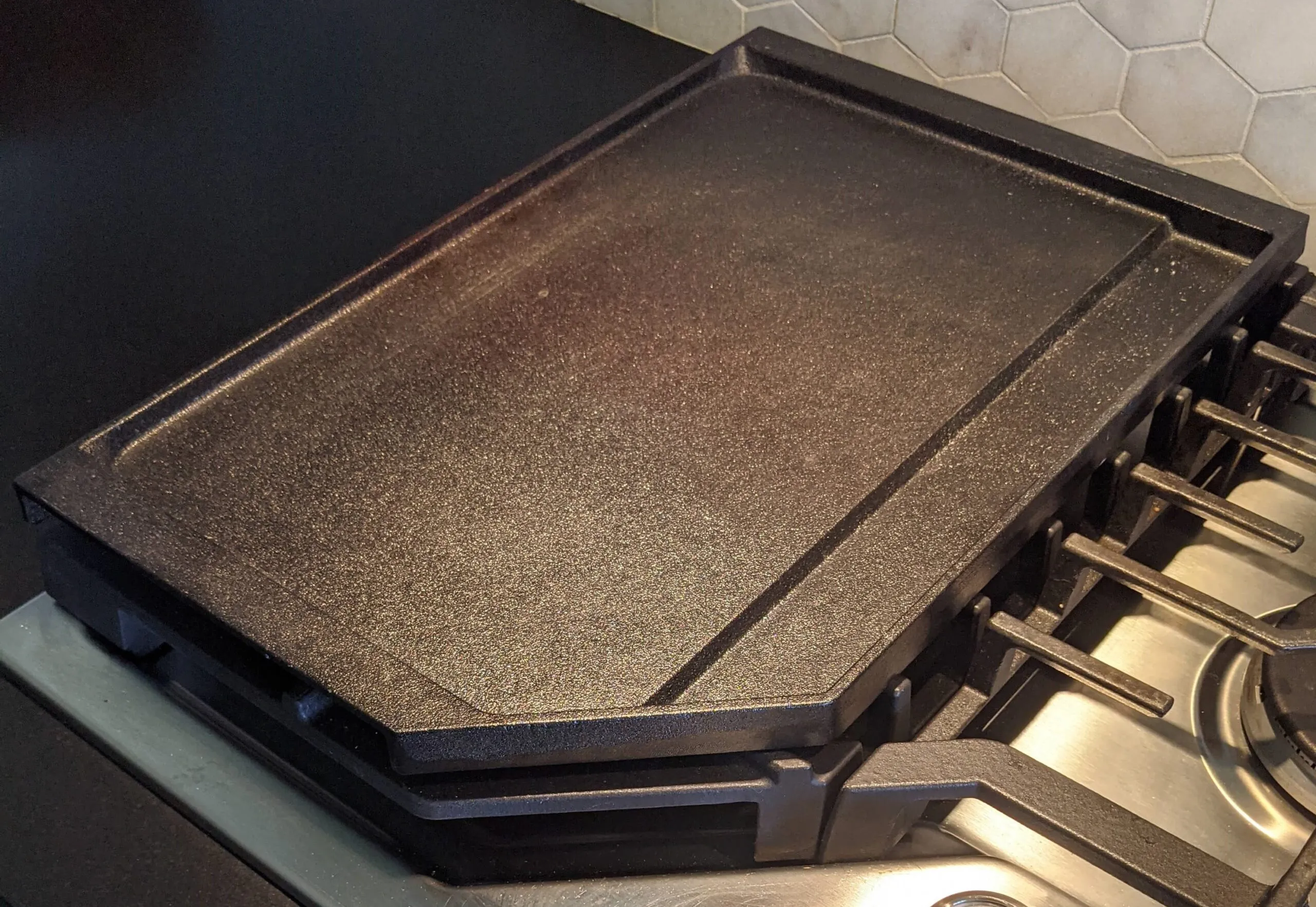 Griddle on a stovetop