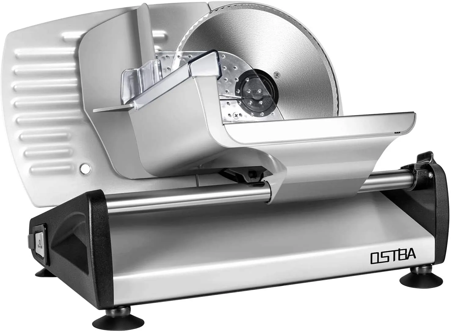 Electric meat slicer for thin-slicing ribeye and steak on the griddle