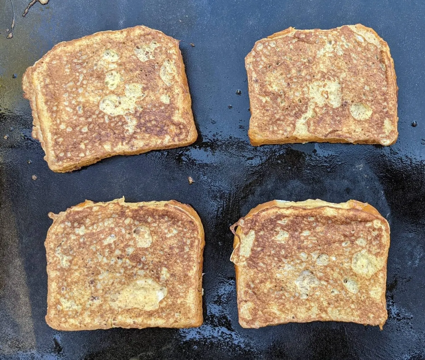 Golden French toast ready to serve