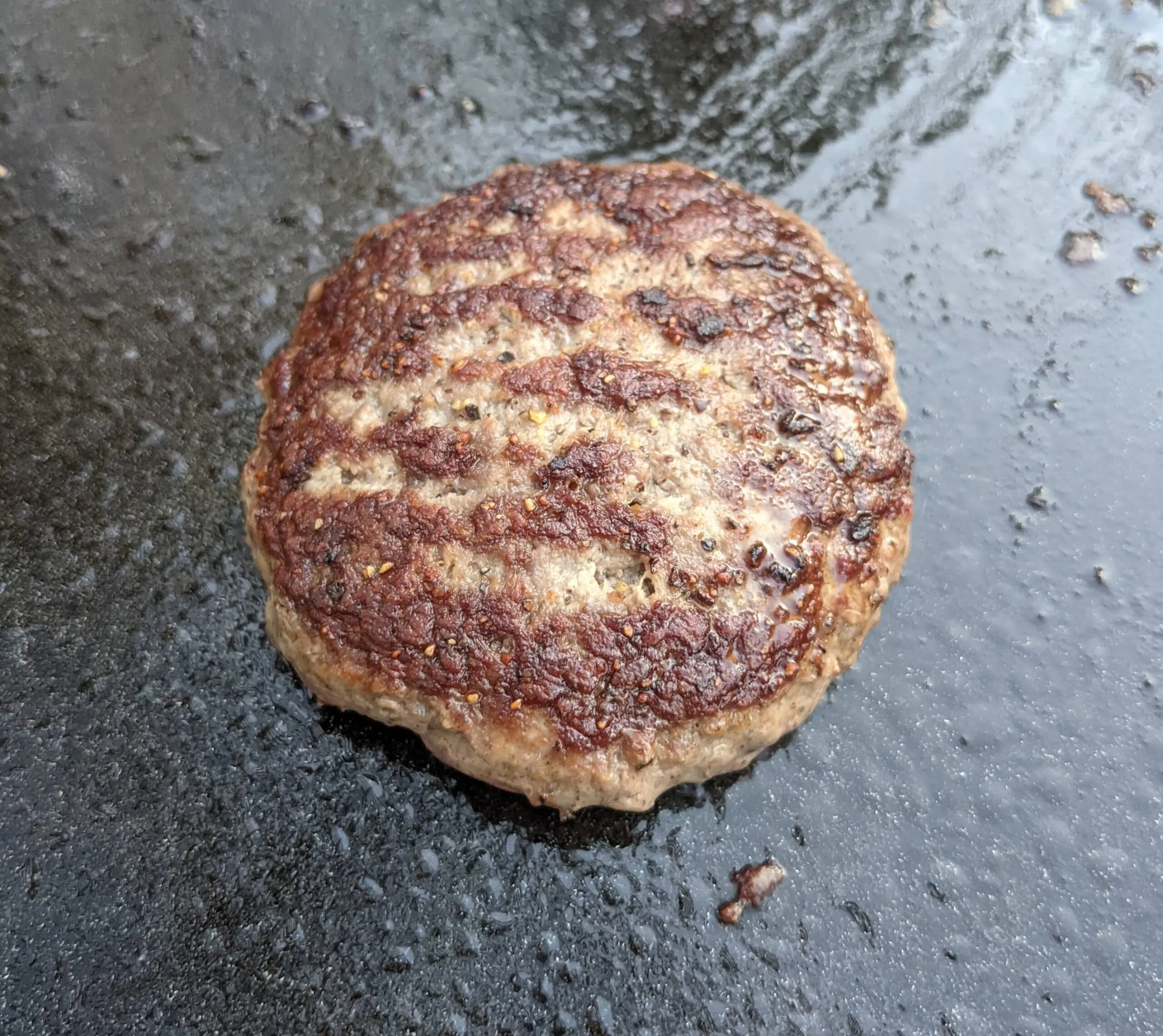 Finished Blackstone griddle burger