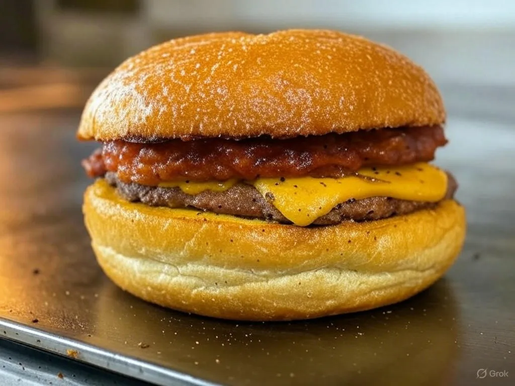 Smash burger on a Blackstone griddle at high heat
