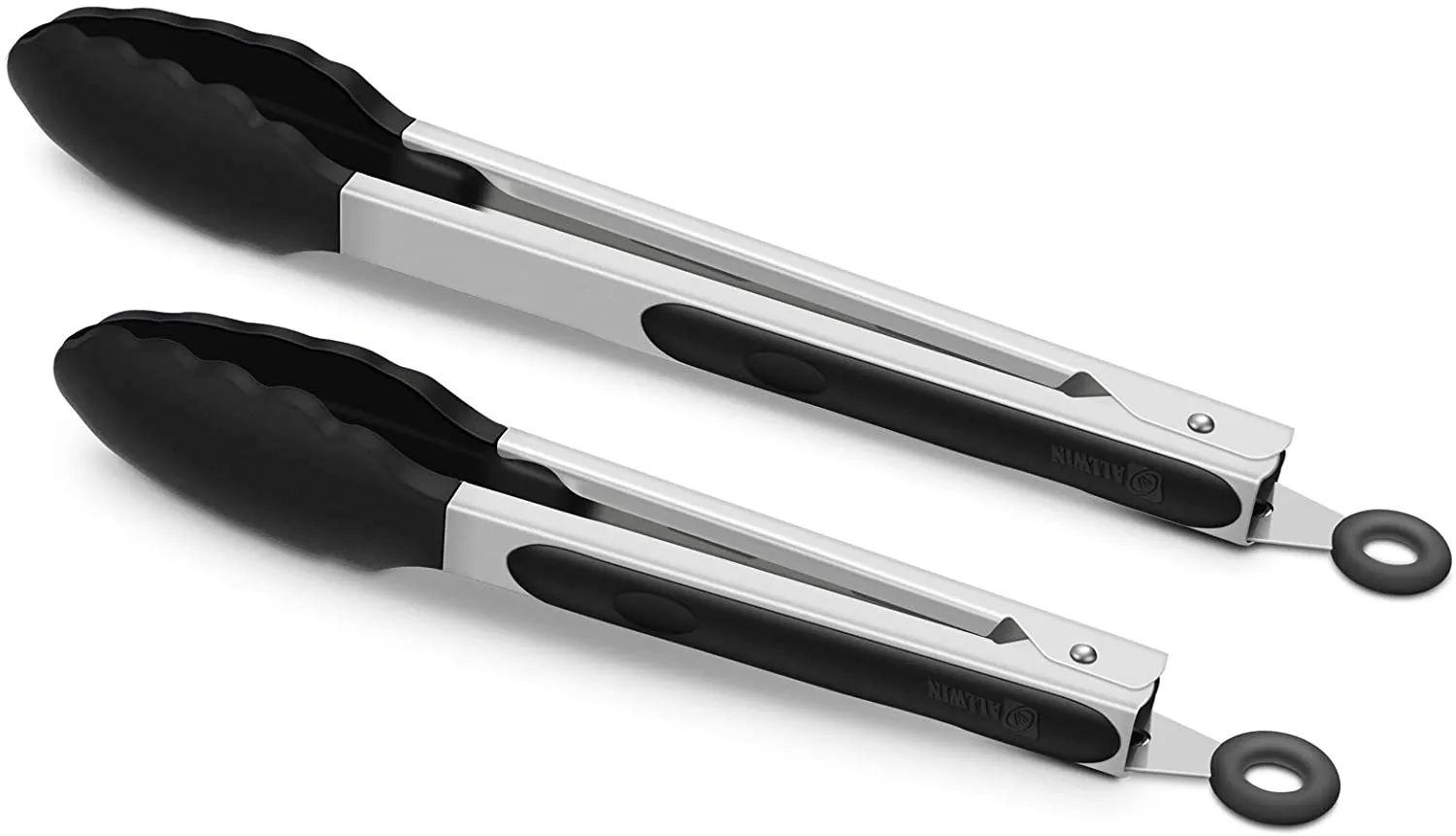 Long-handled tongs for griddle cooking