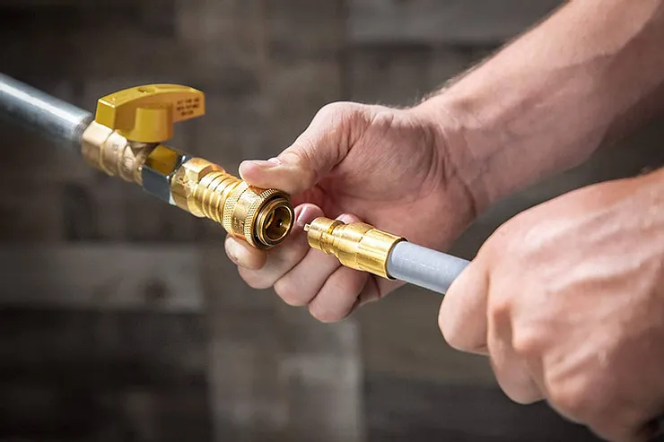 Blackstone griddle natural gas hose and quick-connect fitting
