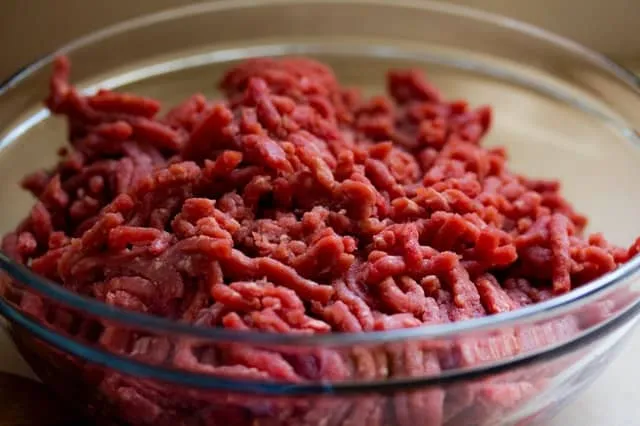 Fresh ground beef for Blackstone burgers