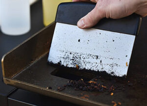 Flat Top Grill Scraper Cleaning