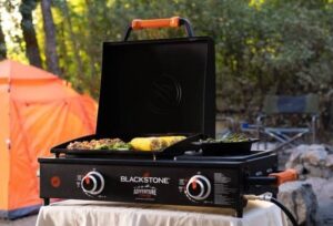 Blackstone Range Top Griddle at campsite