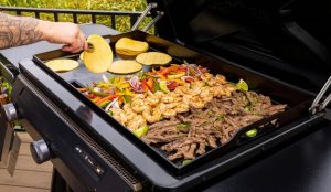 Traeger Flatrock Flat Top Grill Food cooking tacos